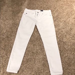 Ag white legging ankle jeans